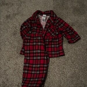 Little Me Red Plaid Kids Pajama Set